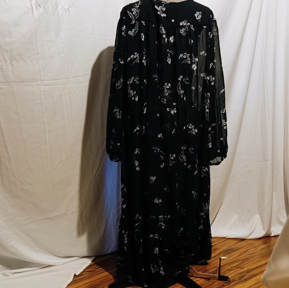 🍐Who What Wear Women’s Sheer Floral Maxi Dress – Size 4X - Picture 3 of 5